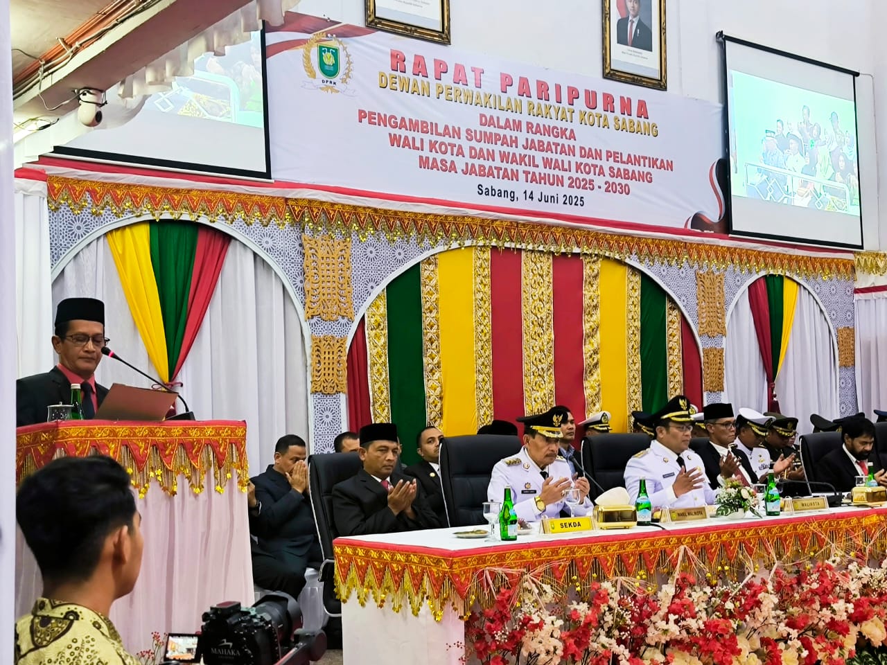 Kakankemenag Pimpin Doa pada Pelantikan Wali Kota dan Wakil Wali Kota Sabang