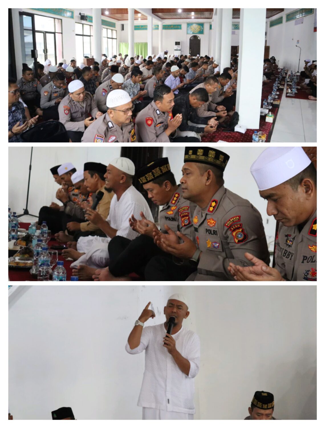 Polresta Banda Aceh Bergema Gelar Zikir dan Doa Bersama H. ustadz Zul Arafah dalam Menyambuti Hari Bhayangkara 79 Tahun 2025