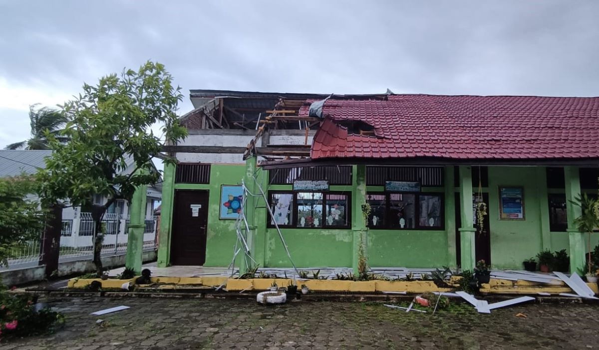 Sembilan Rumah dan Satu Sekolah Rusak Akibat Angin Kencang di Aceh Besar