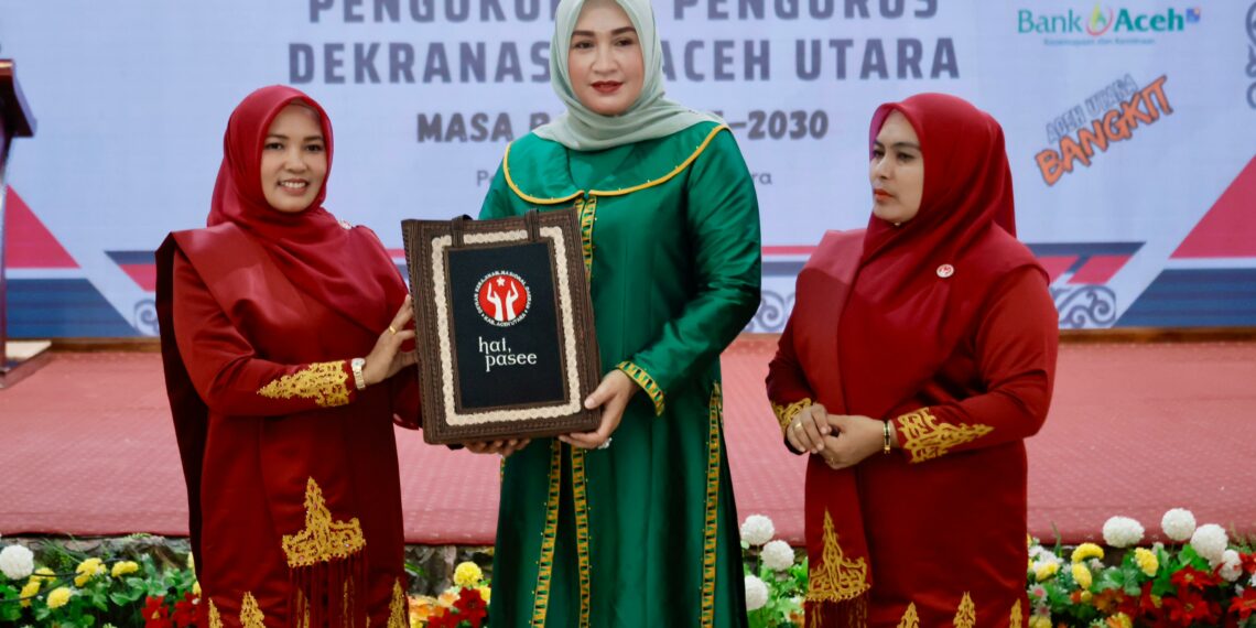 Marlina Hadiri Pengukuhan Pengurus Dekranasda Aceh Utara