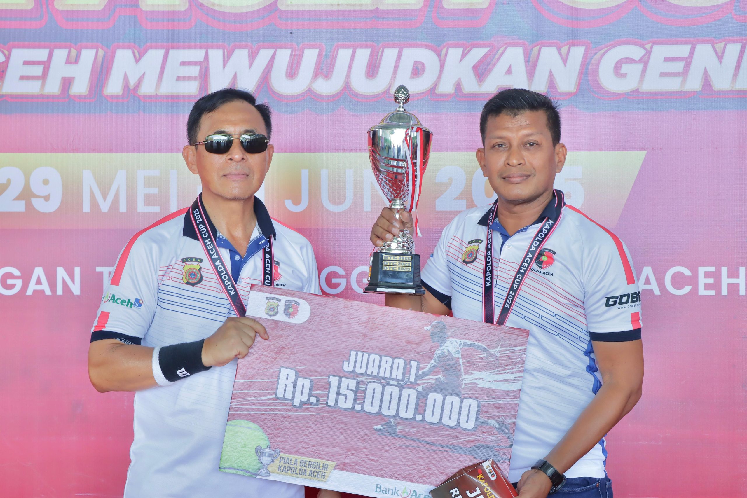 BTC Polda Aceh Juara Turnamen Tenis Kapolda Aceh Cup 2025