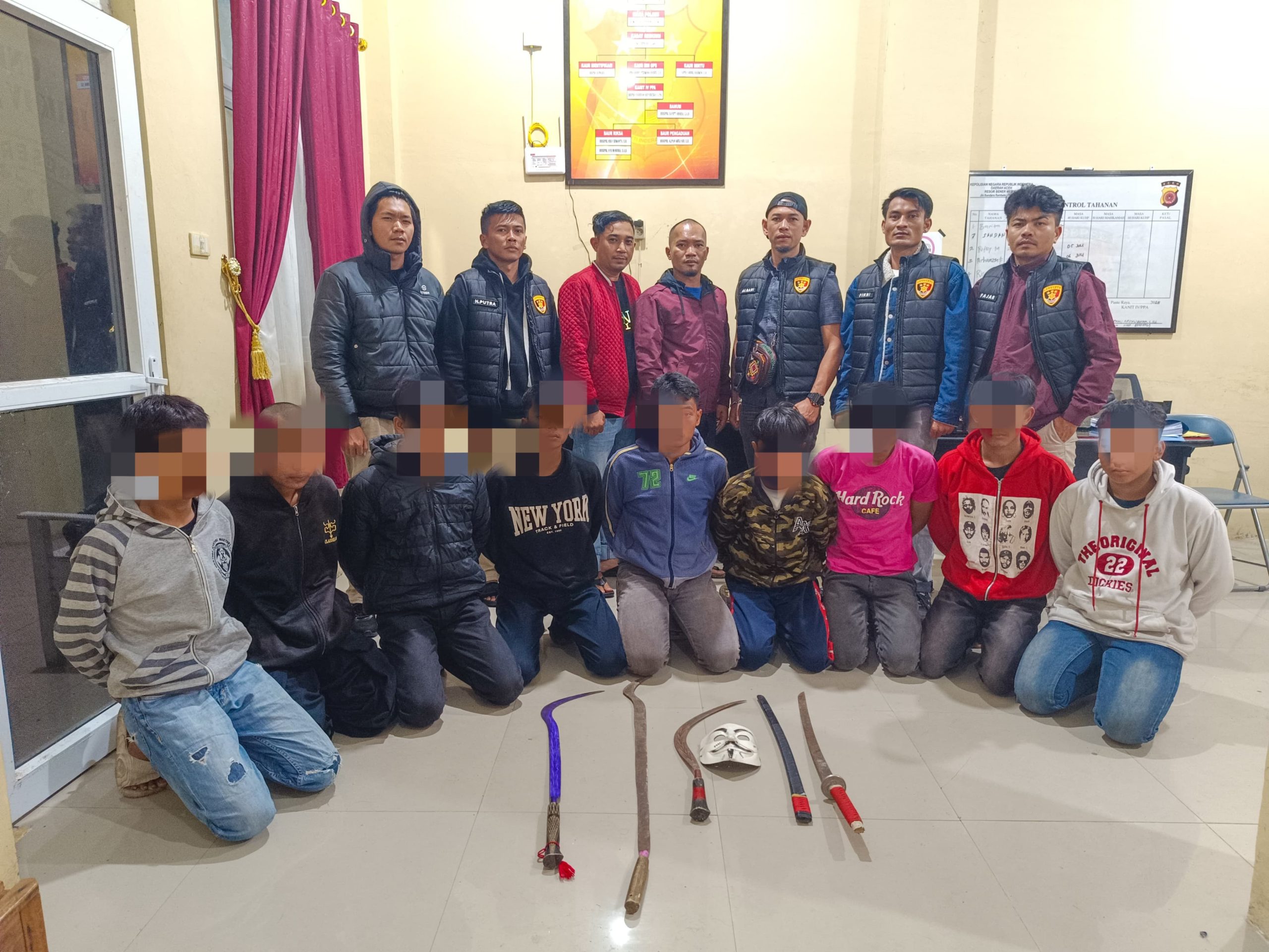 Polres Bener Meriah Ungkap Kasus Kekerasan Terhadap Anak, 9 Remaja Yang Diduga Menjadi Pelaku Pengeroyokan Diamankan