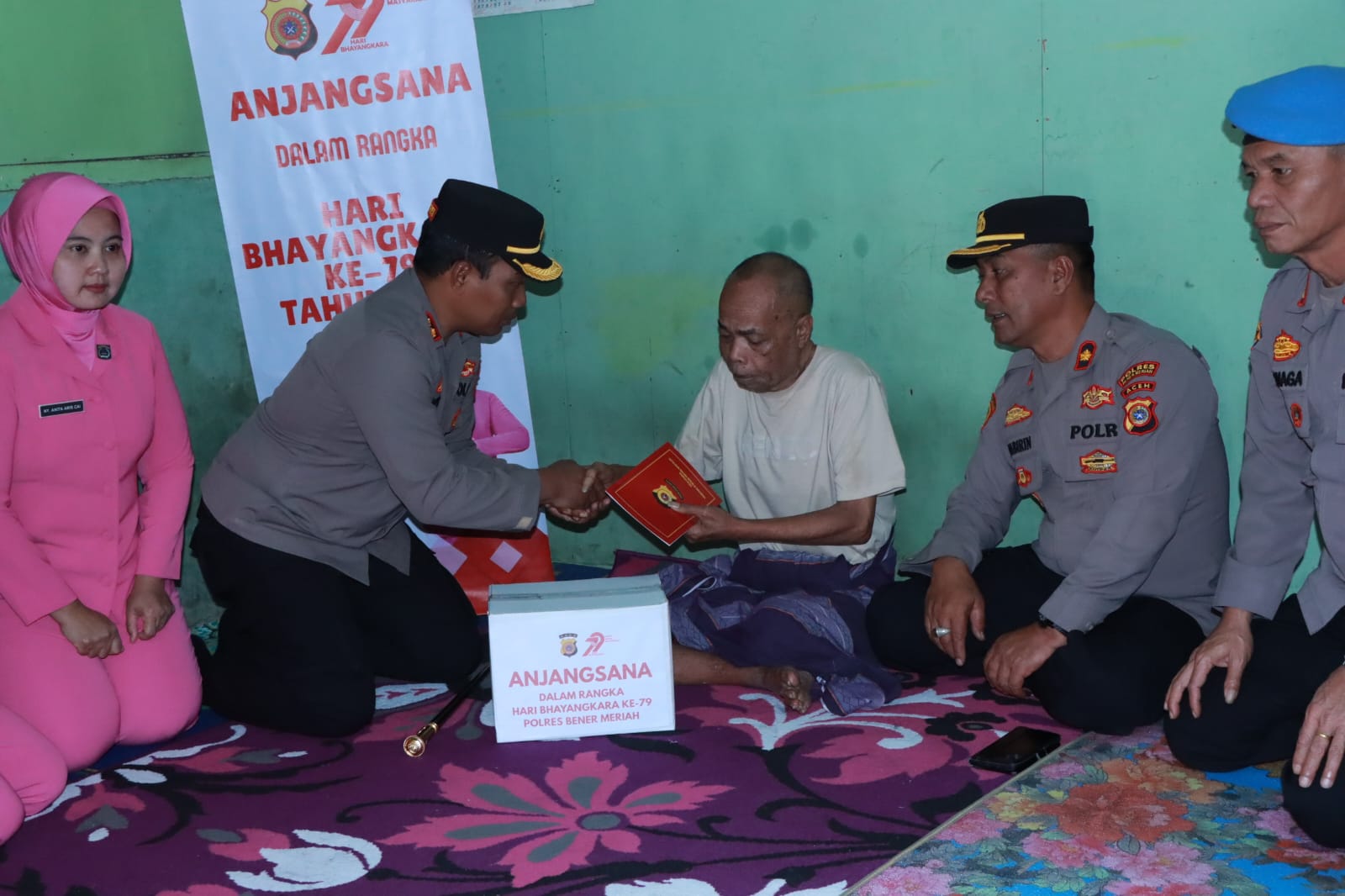 Anjangsana Kapolres Bener Meriah sambangi Warakawuri dan Purnawirawan dalam rangka Hari Bhayangkara ke-79