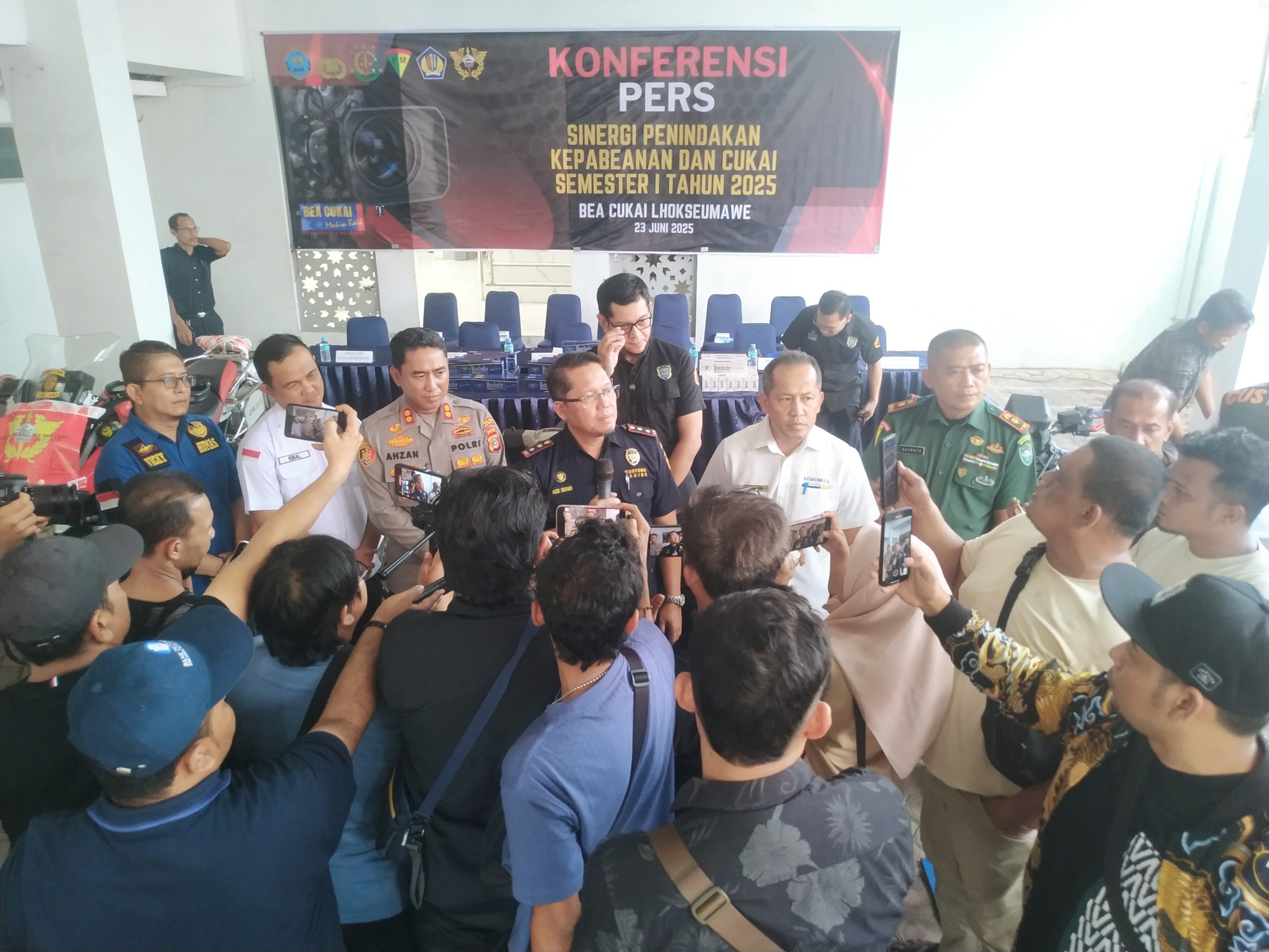 Bea Cukai Lhokseumawe Gagalkan 11 Kasus Narkotika, Rokok Ilegal dan Penyelundupan Barang Mewah Senilai Triliunan Rupiah