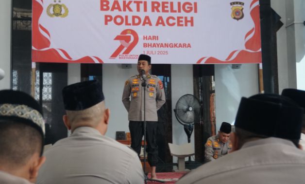 Polda Aceh Gelar Bakti Religi di Masjid Subulussalam PLTD Apung