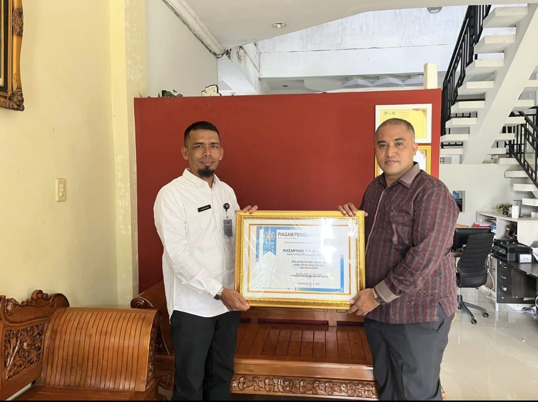 Kalapas Sinabang Menerima Piagam Penghargaan Dari YARA