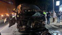 Mobil Penumpang Toyota HiAce Tabrakan dengan Fuso di Simpang Leubu Makmur Bireuen, 6 Penumpang Luka