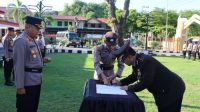 Polres Sabang Gelar Upacara Pelepasan Purnabakti Kompol Ridwan