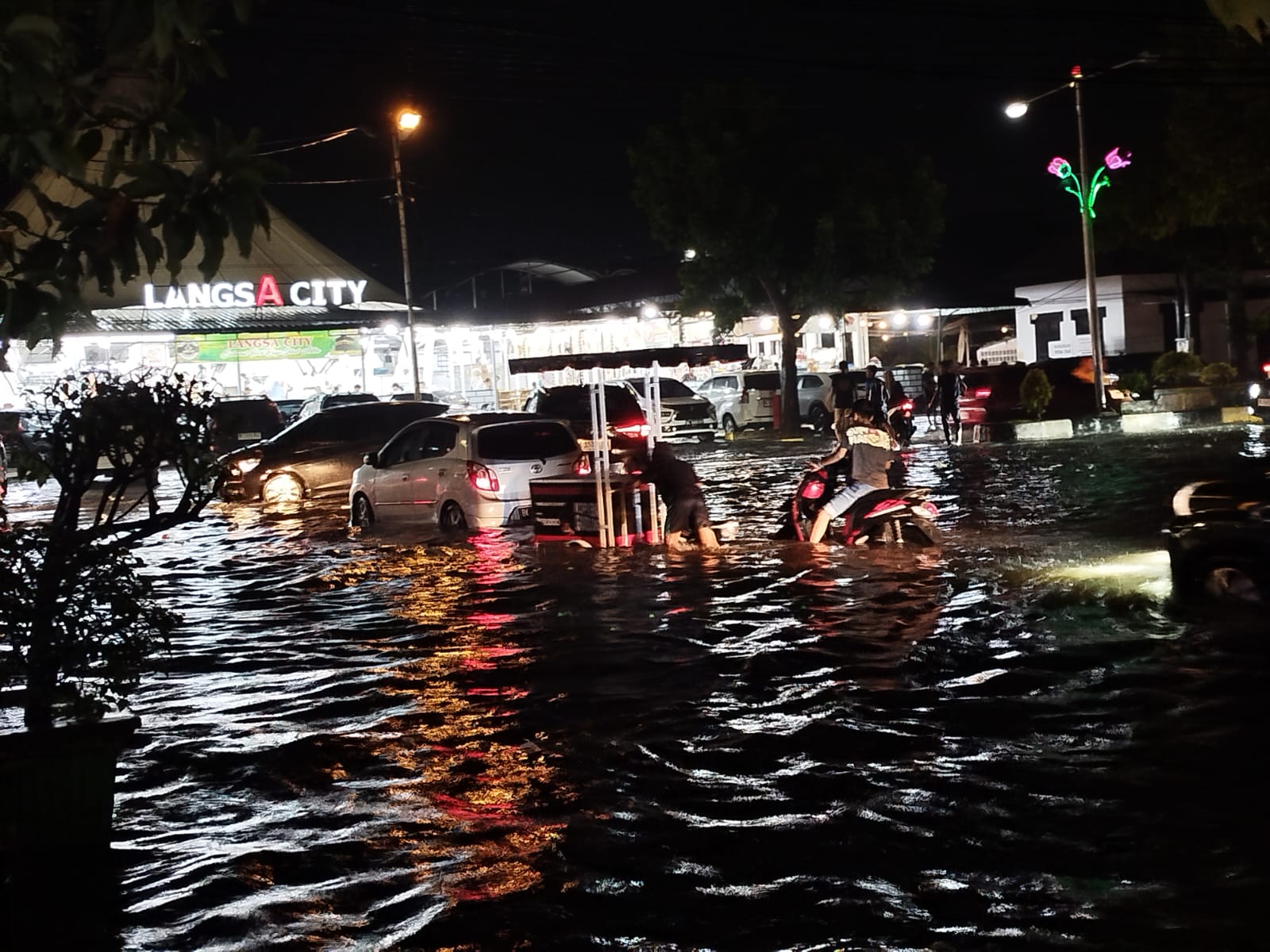 Pohon Tumbang dan Banjir Genangi Langsa, RSUD Ikut Terdampak