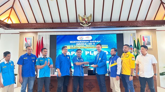 Muhammad Ajuar Terpilih Kembali sebagai Ketua KNPI Lhokseumawe Periode 2025–2028 Secara Aklamasi