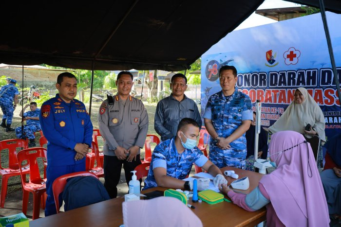 Staf Ahli Bupati Apresiasi Bazar Murah, Donor Darah, dan Pengobatan Massal Hari Bhakti ke-78 TNI AU
