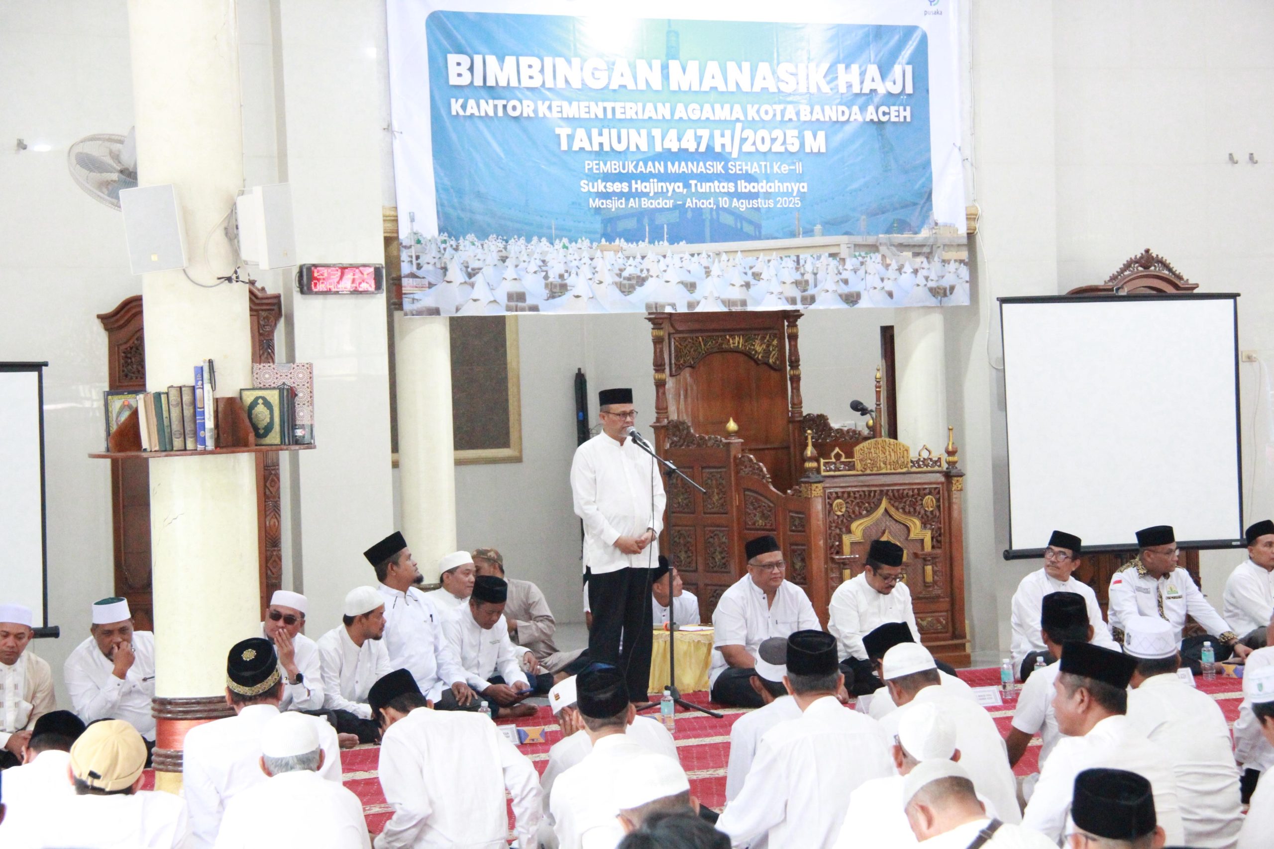 Kakankemenag dan Kadis Syariat Islam Buka Manasik SEHATI ke-2, Siapkan Jamaah Haji Mandiri dan Mabrur