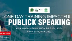 Program Magister KPI UNISAI Gandeng Lembaga Tandaseru Indonesia Gelar Training Public Speaking