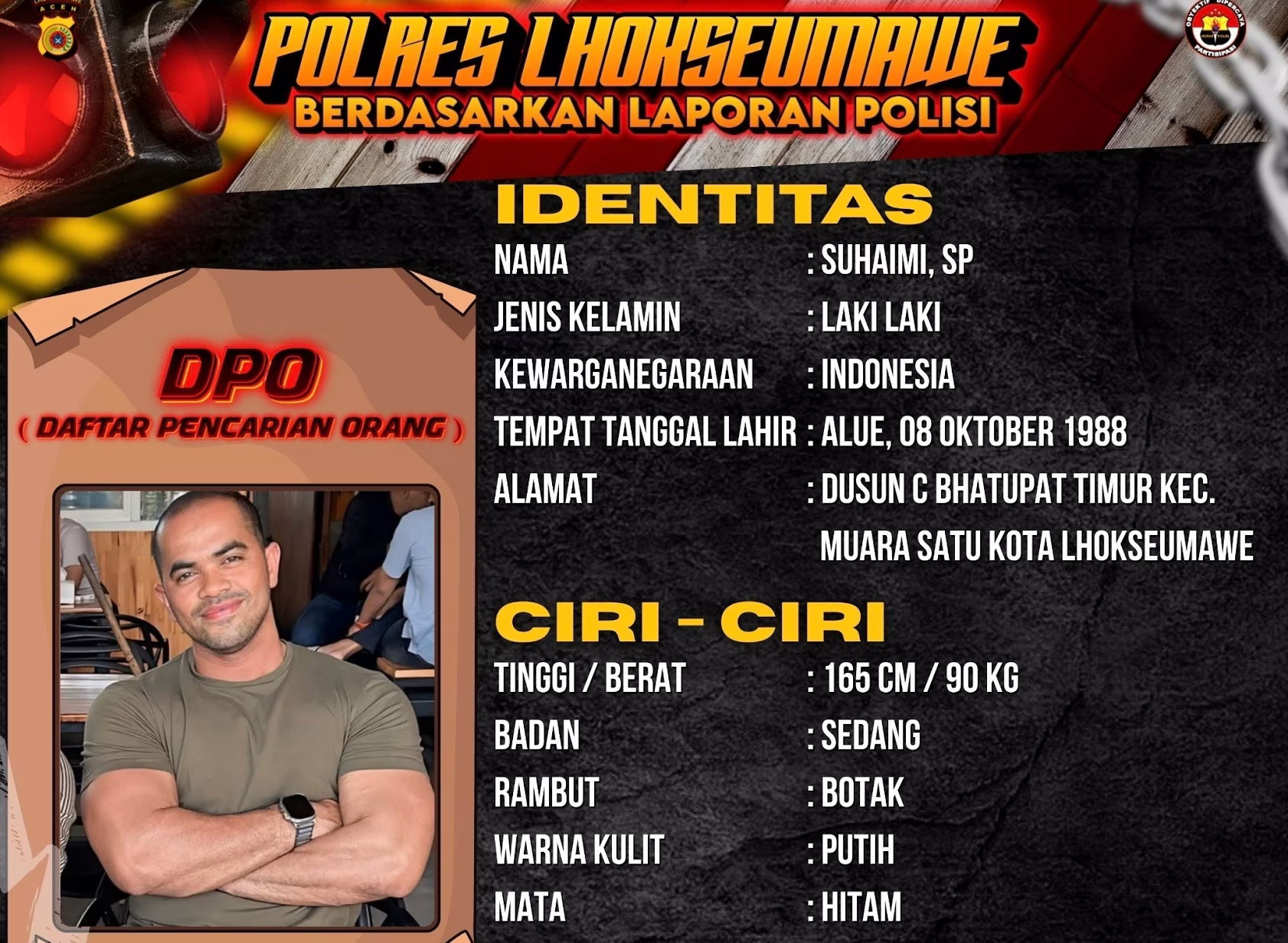 Gelapkan Bantuan Mesin Pertanian, Warga Lhokseumawe Masuk Daftar DPO