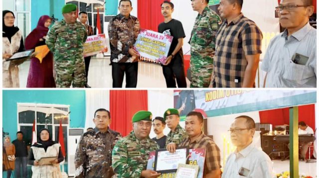 Kodim 0115/Simeulue Gelar Lomba Gapura HUT ke-80 RI, Desa Sinabang Raih Juara Pertama