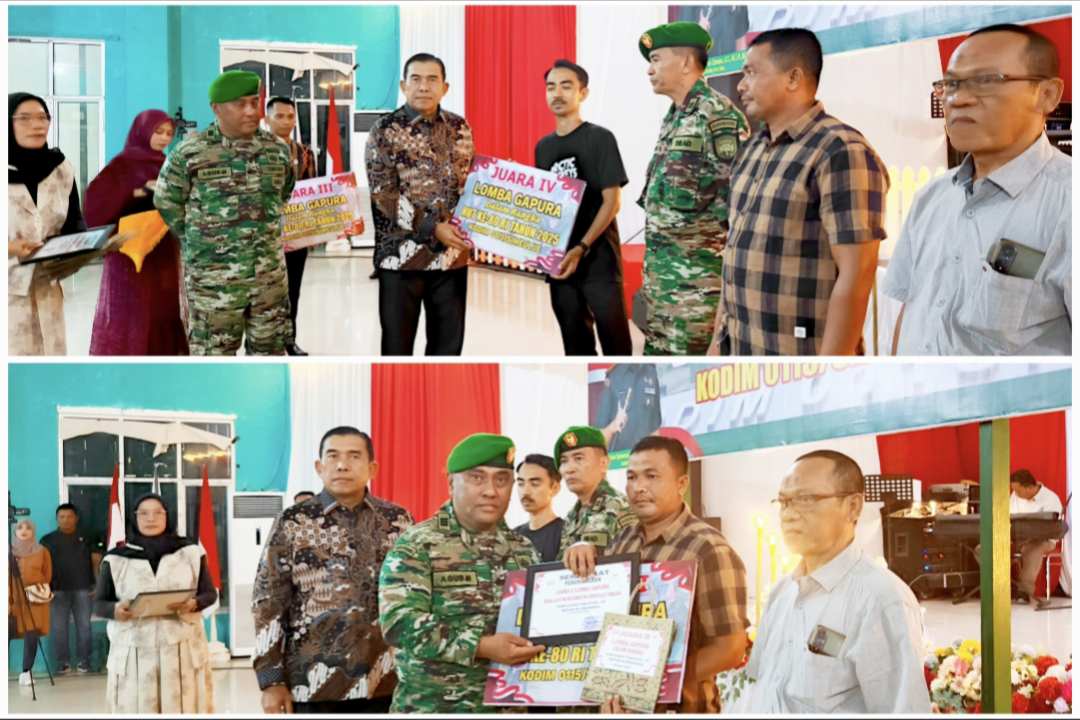 Kodim 0115/Simeulue Gelar Lomba Gapura HUT ke-80 RI, Desa Sinabang Raih Juara Pertama