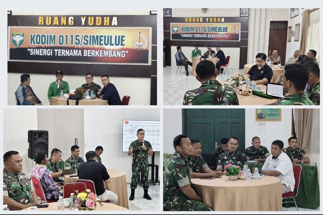 Kodim 0115/Simeulue Gelar Rakor Gugus Tugas Kedaulatan Pangan, Target Swasembada Tahun 2026 Dicanangkan