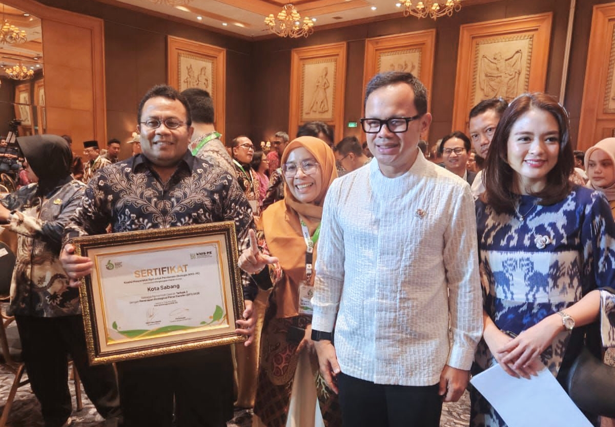 Pemerintah Kota Sabang Terima Penghargaan di Konferensi Nasional Pendanaan Ekologis 2025