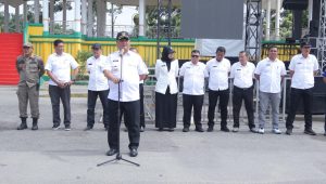 Bupati Armia Pimpin Apel Petugas Gabungan Persiapan Pameran Pembangunan dan Gebyar Kemerdekaan