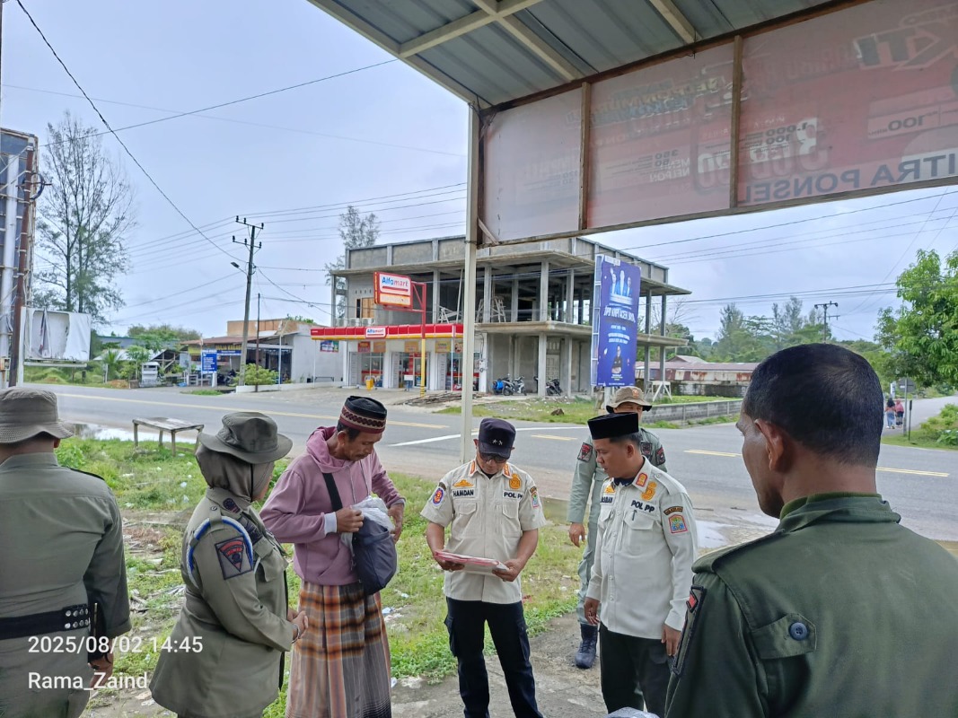 Satpol PP dan WH Aceh Jaya Gencarkan Razia Pengemis di Tengah Cuaca Ekstrem