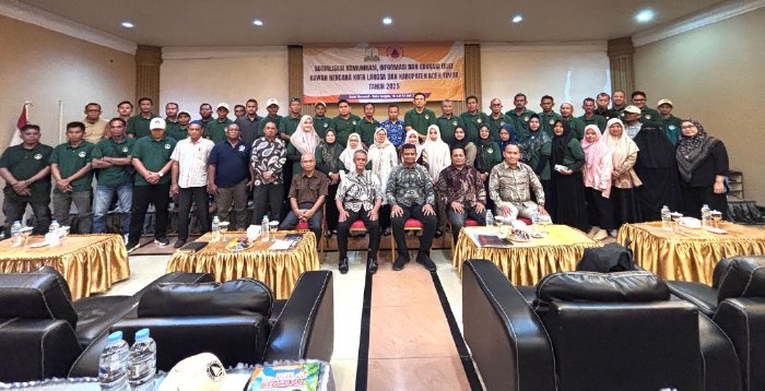 BPBA Tingkatkan Sosialisasi Komunikasi Informasi dan Edukasi Rawan Bencana Kota Langsa dan Kabupaten Aceh Timur