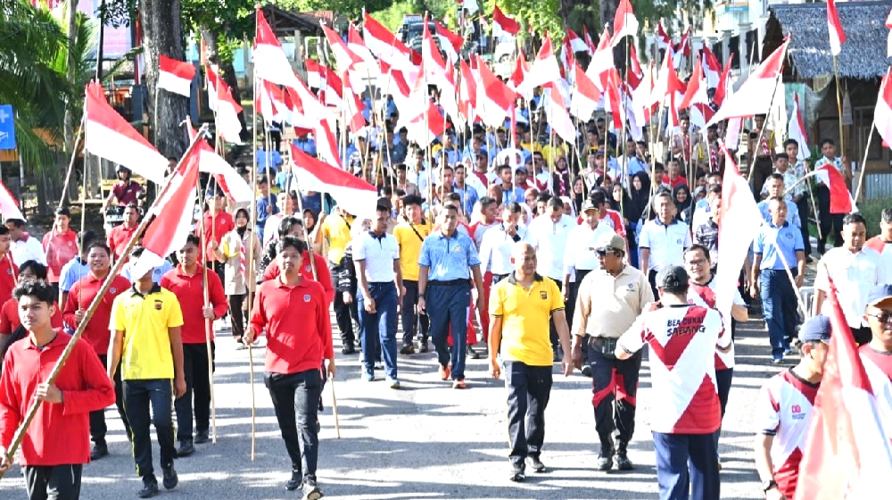 Semarak Merah Putih di Ujung Negeri.2.025 Bendera Berkibar Di Kota Sabang Sambut Hut Ke-80 RI