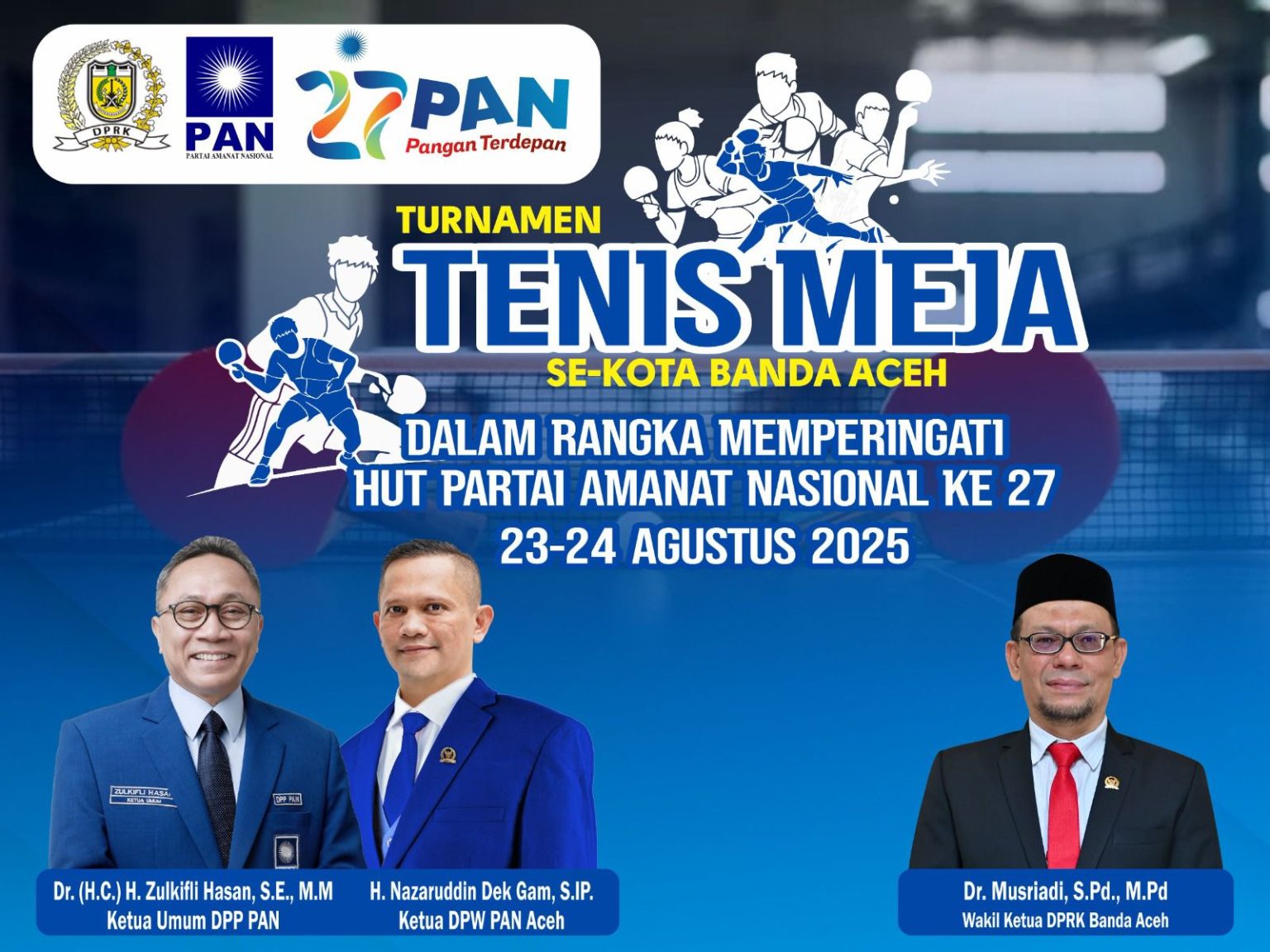Wakil Ketua DPRK Banda Aceh Gelar Aneka Kegiatan Sambut HUT ke-80 RI dan HUT ke-27 PAN