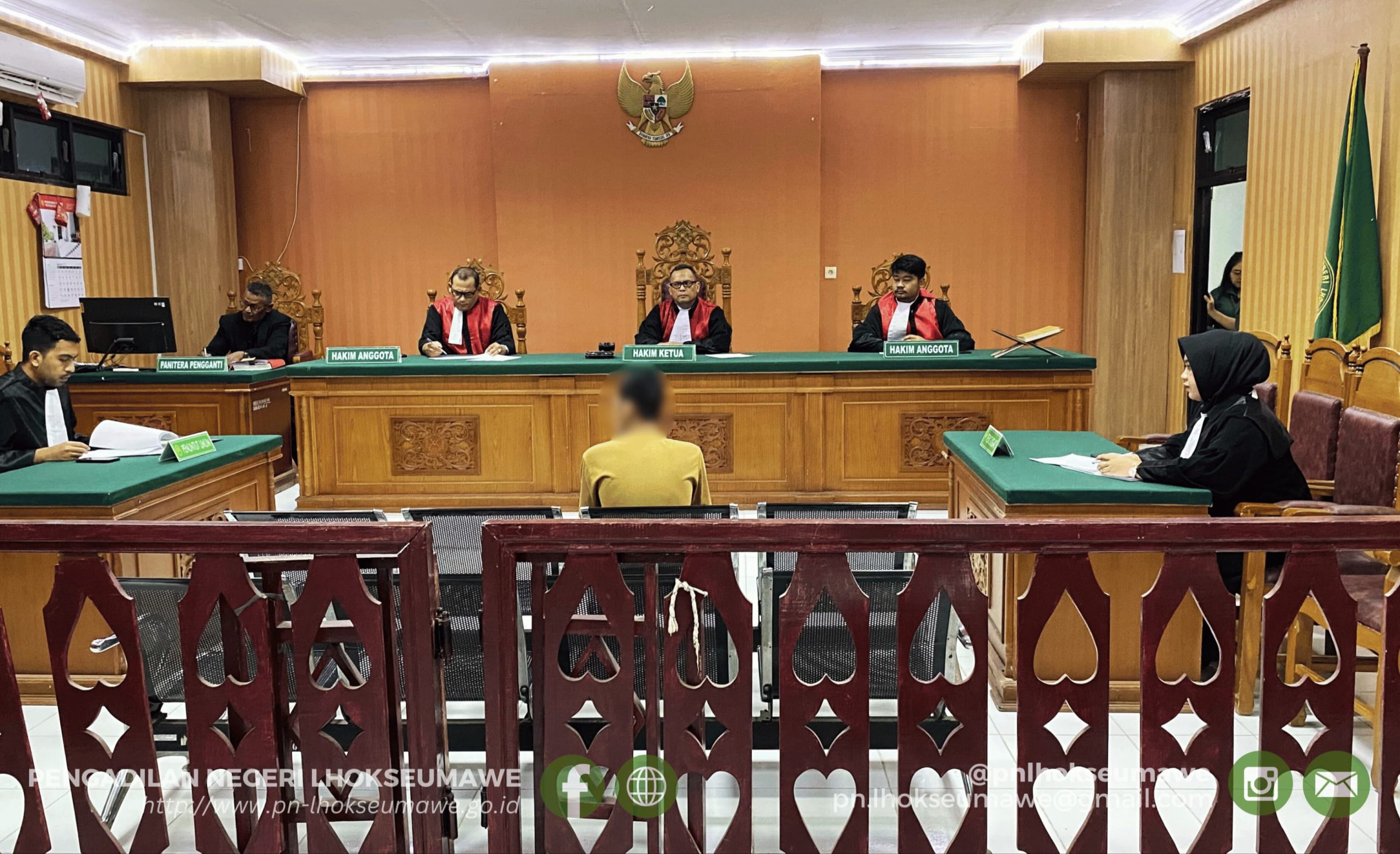 PN Lhokseumawe Sidangkan 6 Perkara Pidana, Terdakwa Kasus Sabu 26,46 Kilogram Dituntut Hukuman Mati
