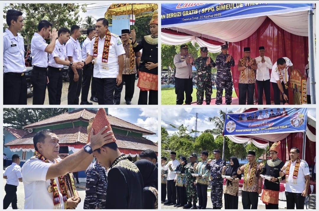 Bupati Mohammad Nasrun Mikaris Hadiri Launching Program (MBG) Dihalaman SMA 1 Desa Suka Karya Kecamatan Simeulue Timur