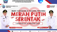 Bupati dan Wakil Bupati Pidie Jaya Ajak Warga Kibarkan Bendera Merah Putih Sambut HUT ke-80 RI