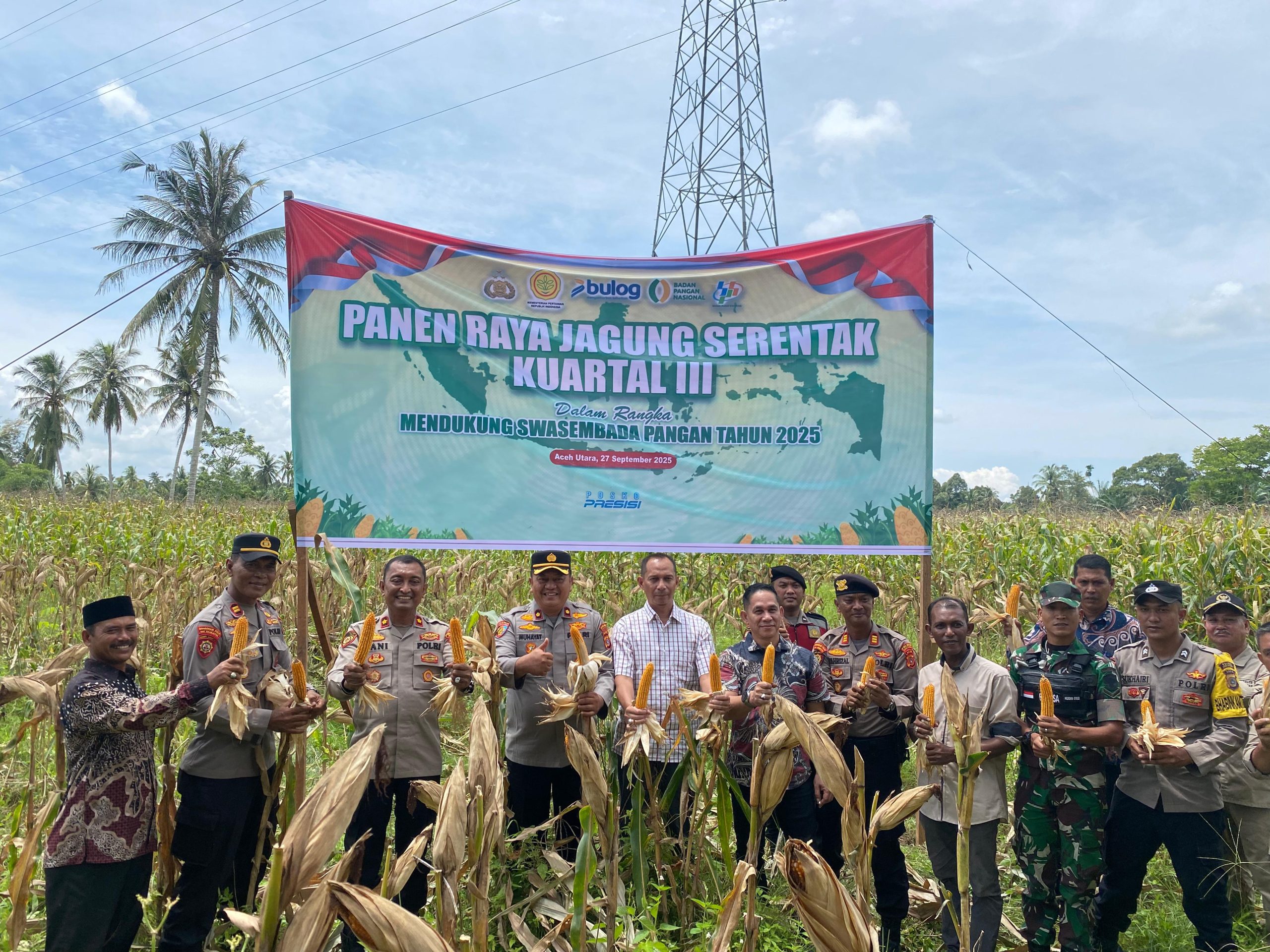Polres Aceh Utara Gelar Panen Raya Jagung Serentak di Tanah Jambo Aye