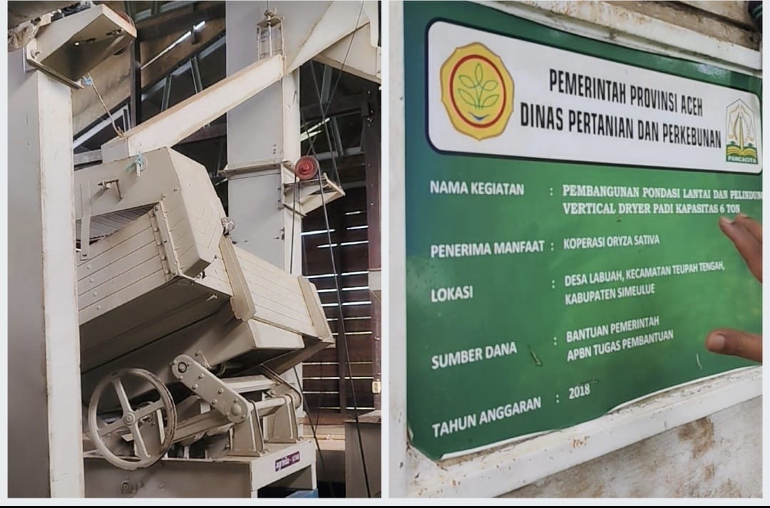 Investasi Pemerintah Pusat Sia-Sia? Pabrik Di Simeulue Tak Berfungsi, Dinas Pertanian Bungkam.