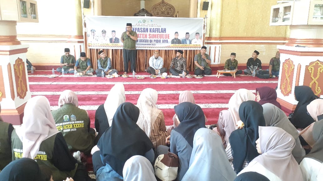 Kafilah MTQ Kabupaten Simeulue Dilepas untuk Berlaga Di MTQ Aceh XXXVII Pidie Jaya Kafilah MTQ Kabupaten Simeulue Dilepas untuk Berlaga Di MTQ Aceh XXXVII Pidie Jaya