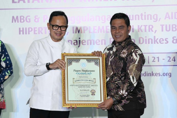 Pemkab Aceh Besar Raih Penghargaan Penanggulangan AIDS, Tuberkulosis dan Malaria Tahun 2025