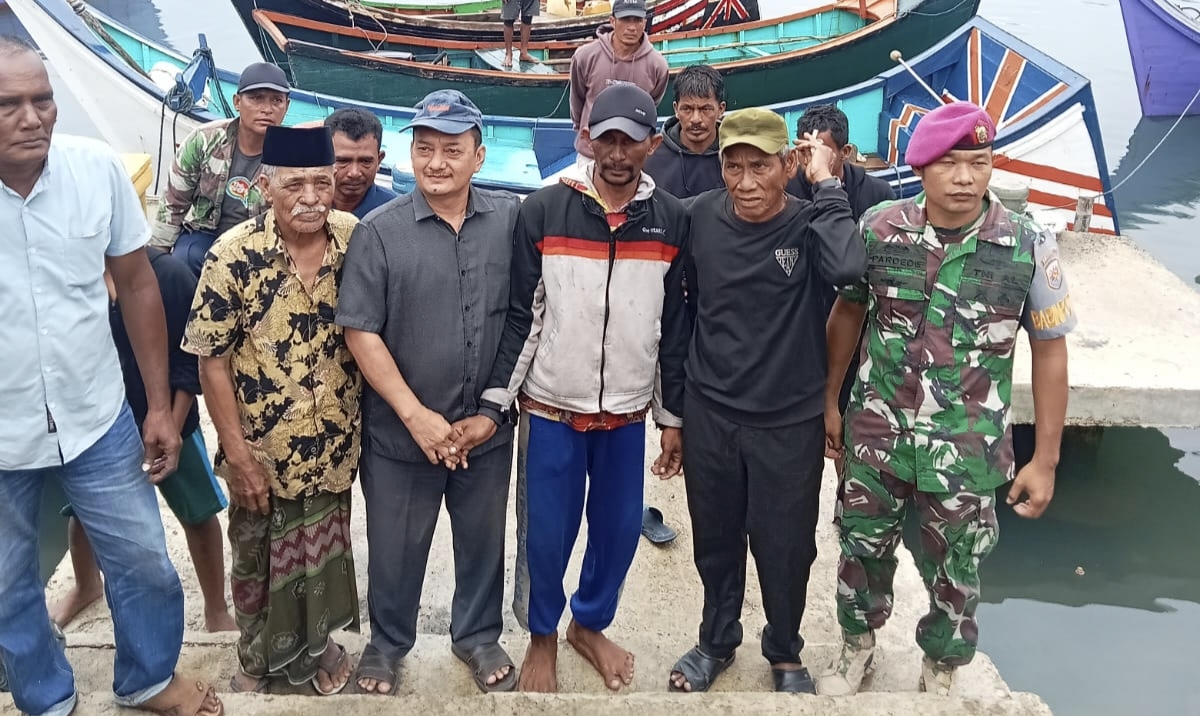 Tiga Nelayan Aceh Ditemukan Selamat Usai Hanyut di Laut Selat Malaka