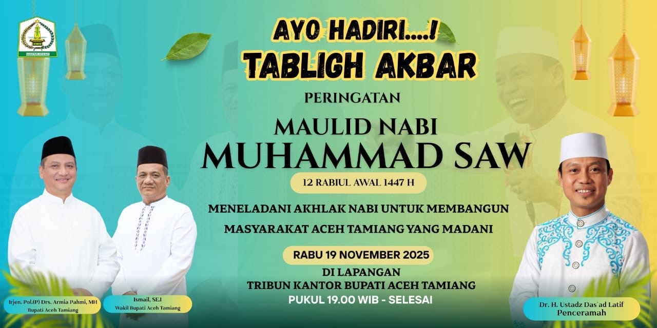 Ustadz Das’ad Latif Isi Tabligh Akbar Maulid Nabi 2025 di Aceh Tamiang, Catat Tanggalnya!