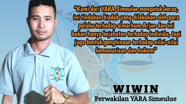 Tragedi Tewasnya Arjun di Masjid Sibolga, YARA Simeulue: Ini Tindakan Biadab Wajib Dihukum Berat