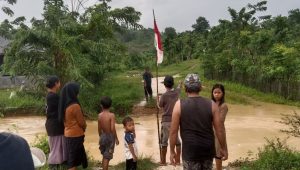 Banjir di Aceh Timur, Satu Unit Jembatan Hanyut Terbawa Arus