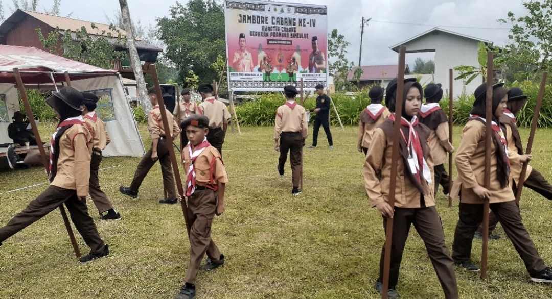 Warga Negara Asing Asal Norwegia Saksikan, Baris-Berbaris di Jambore Cabang IV Pramuka Simeulue